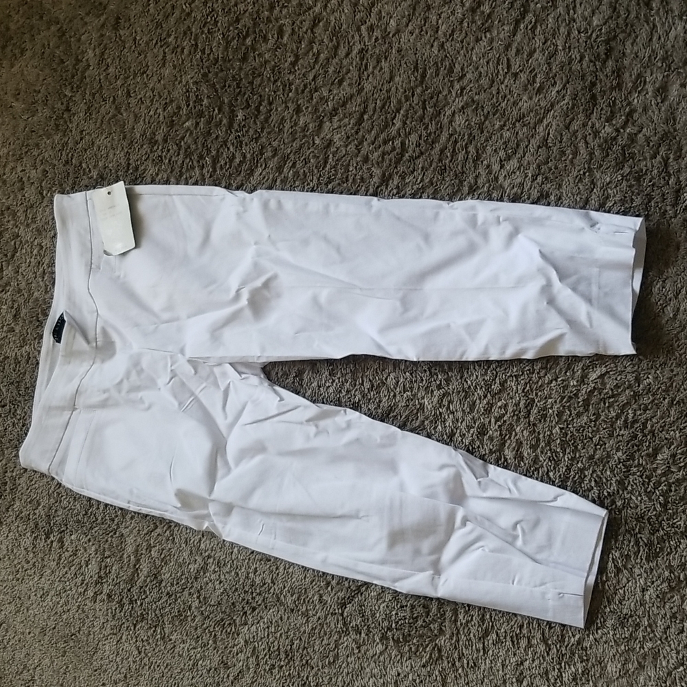 Zac & Rachel Ladies White Cropped Pants size 12